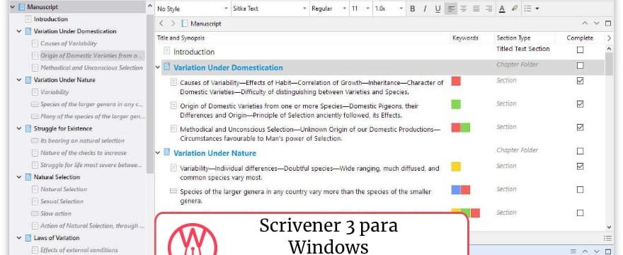 Scrivener 3 para windows ya esta disponible